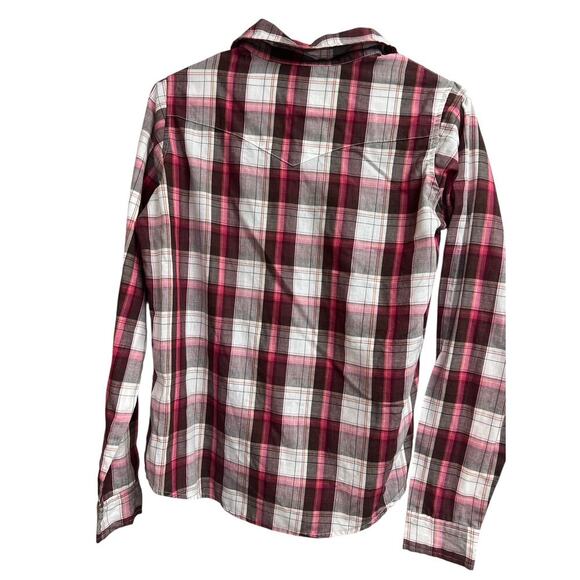 Wrancher by Wrangler Women's Pearl Snap Button Up Shirt Medium - Picture 9 of 9